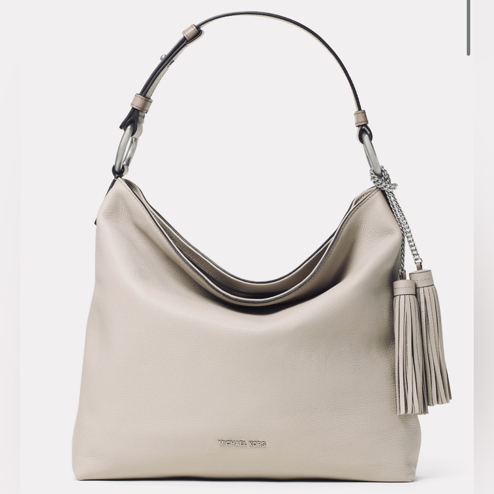 Michael Kors Elyse pebbled leather large hobo shoulder bag